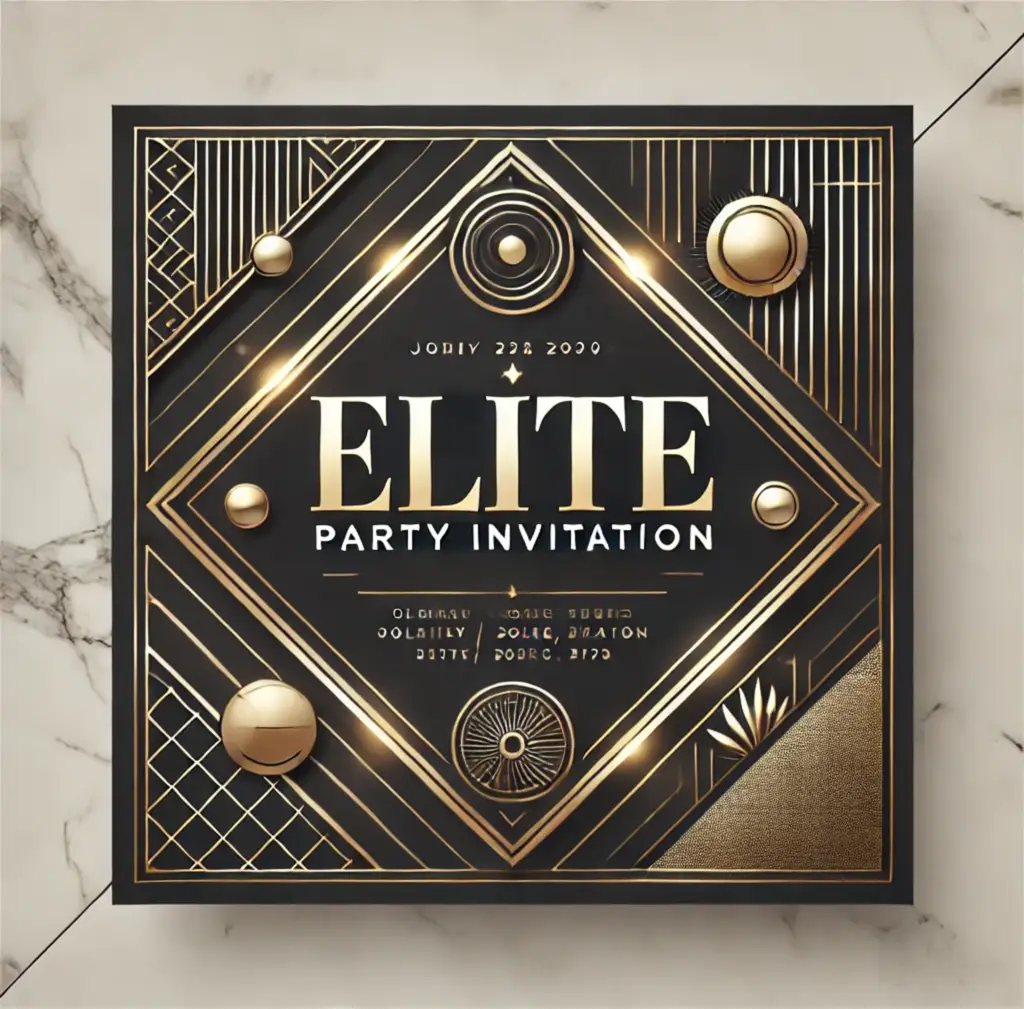 Elite Party invitation