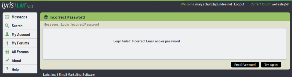 forgot password prompt