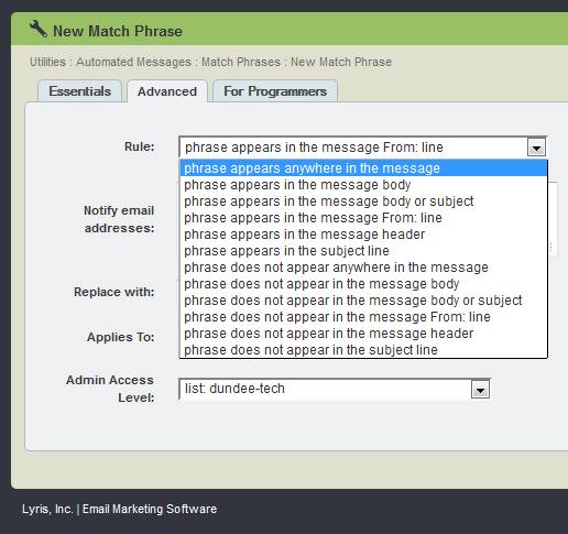 advanced tab
